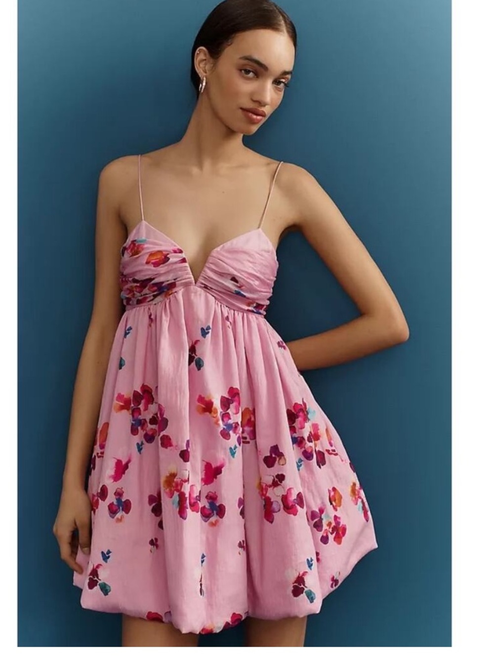 NWOT Amur MOSAIC POPPIES KIMBERLY MINI DRESS Size 8